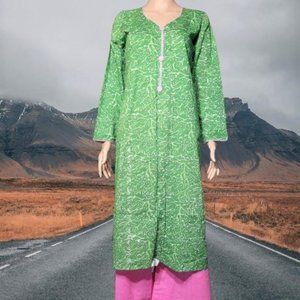 Screen printed Tie Die cotton readymade dress set